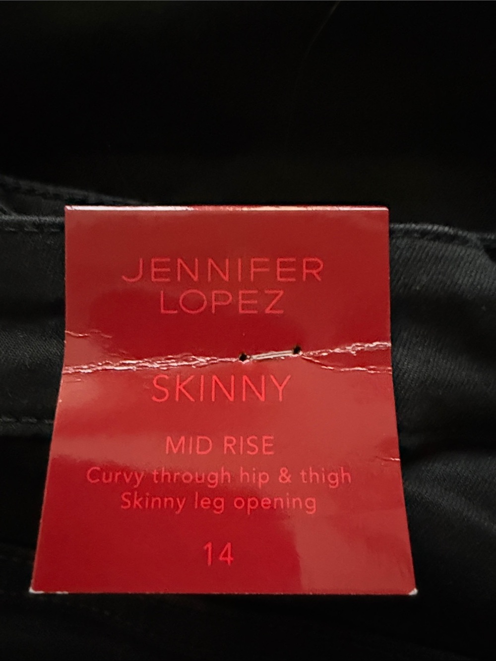 Jennifer Lopez Black Skinny Mid-Rise Jeans - Sleek Stretch Fit - Picture 6 of 10